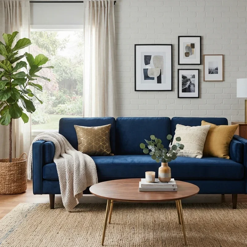 Navy Couch Living Room Ideas