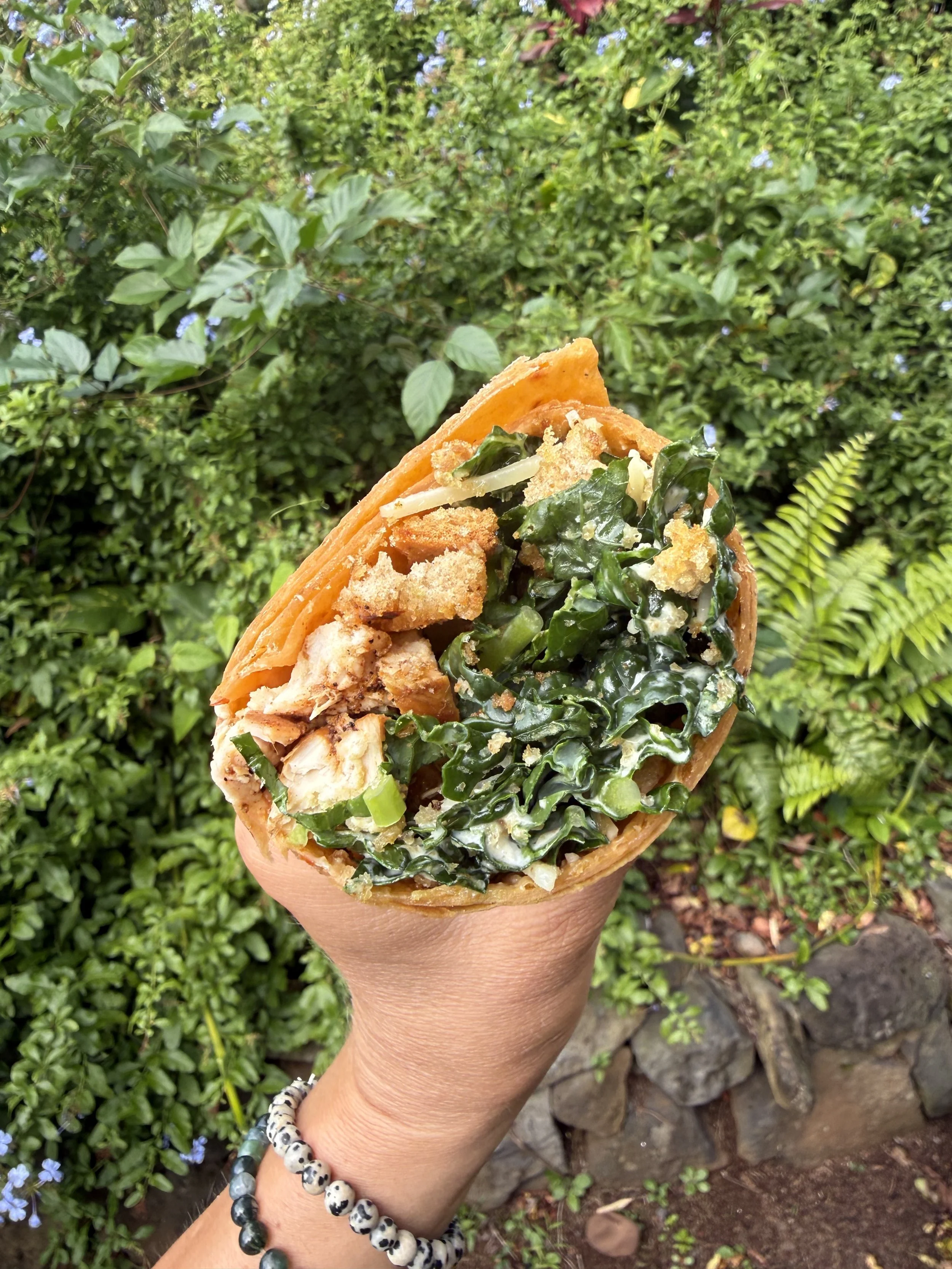 Chicken &amp; Kale Caesar Wrap