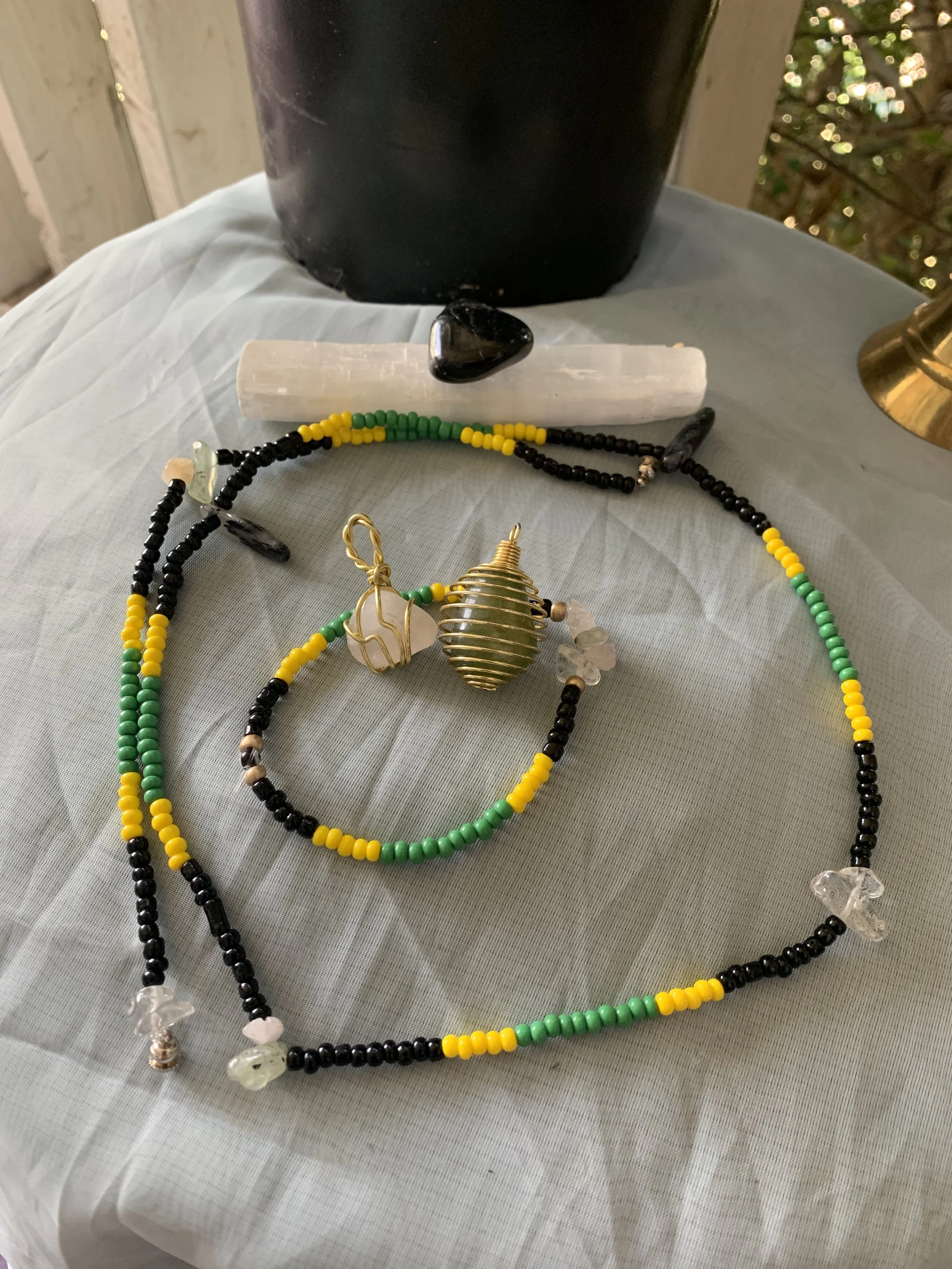 Matching Waist Beads and Anklet Set