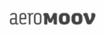 Logo mit dem Text 'aeroMOOV' in schwarzer Schrift auf weißem Hintergrund.