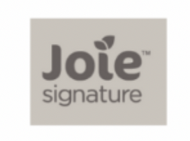 Joie Signature Logo auf grauem Hintergrund