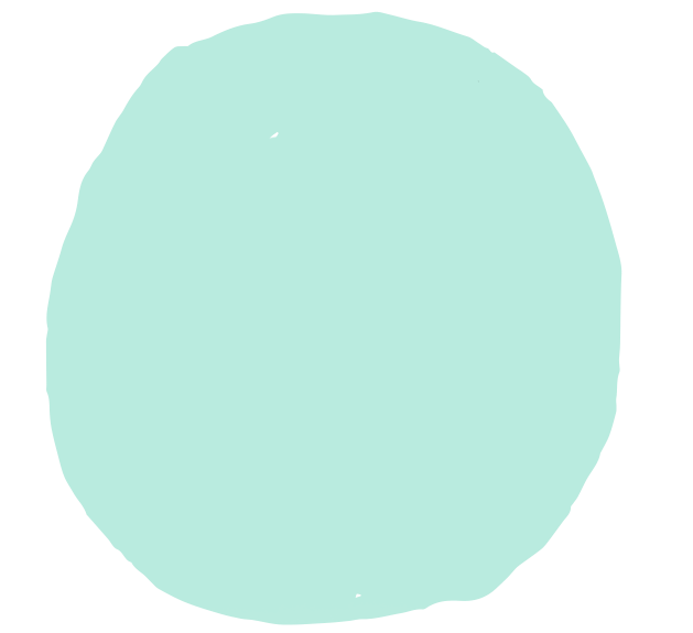 Ein hellblauer, unregelmäßig geformter Kreis auf schwarzem Hintergrund.