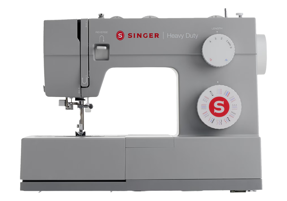 Picture of a Singer Heavy Duty 4423. An example of the many kinds of mechinical sewing machines we work on