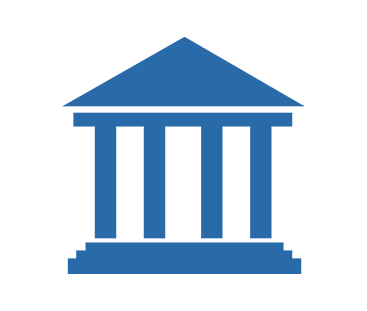 Icon of a classical government or institutional building with pillars and a triangular pediment.