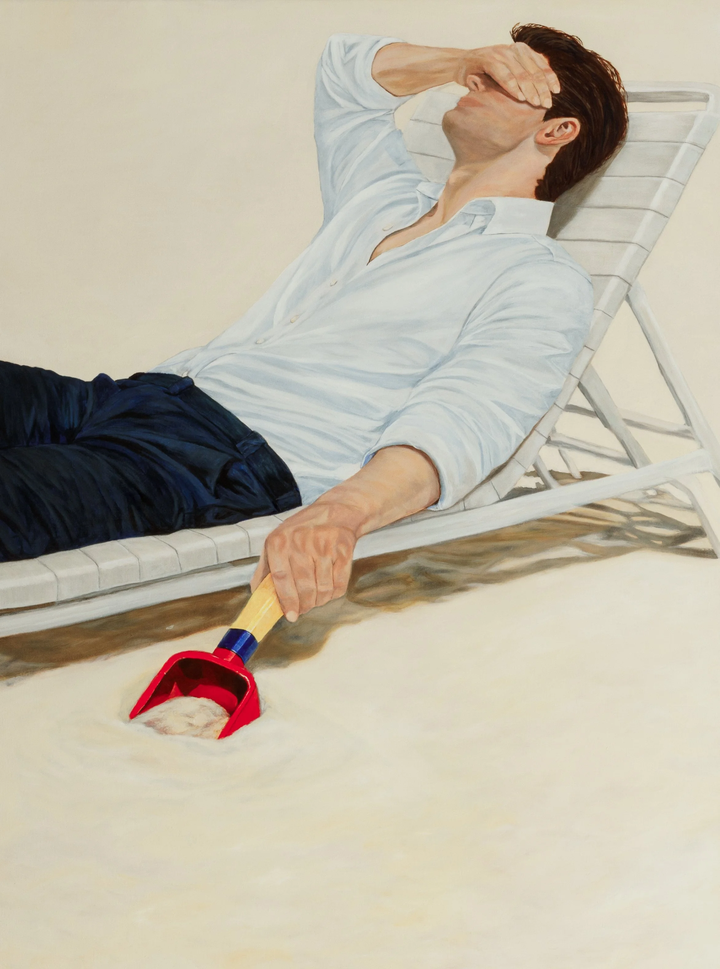 All Work and No Play, Oil and Acrylic on Canvas, 30 x 40 in / 76.2 x 101.6 cm