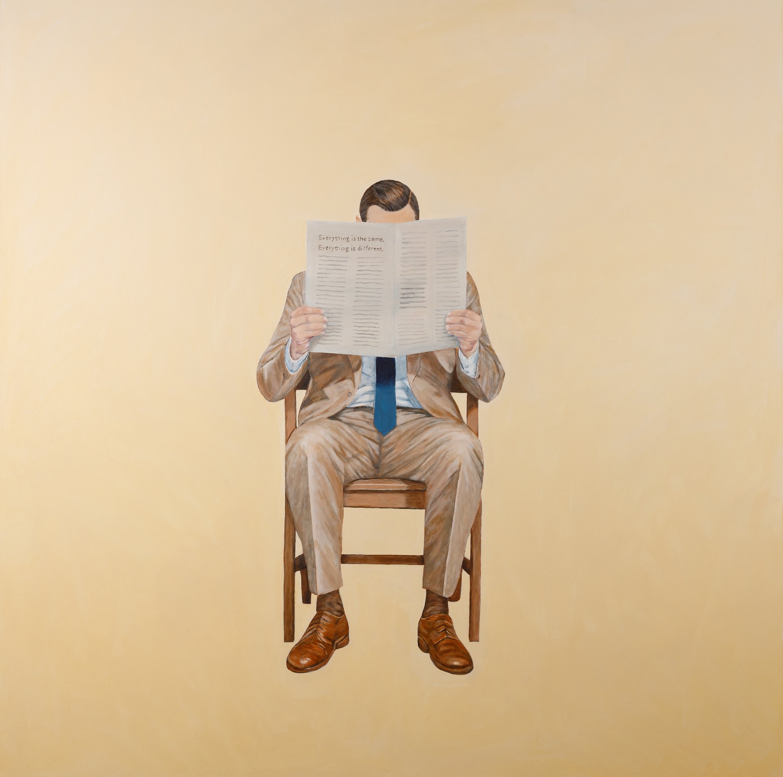 The Same and The Different, oil and acrylic on canvas, 48x48in, 2025, Niamh Barry