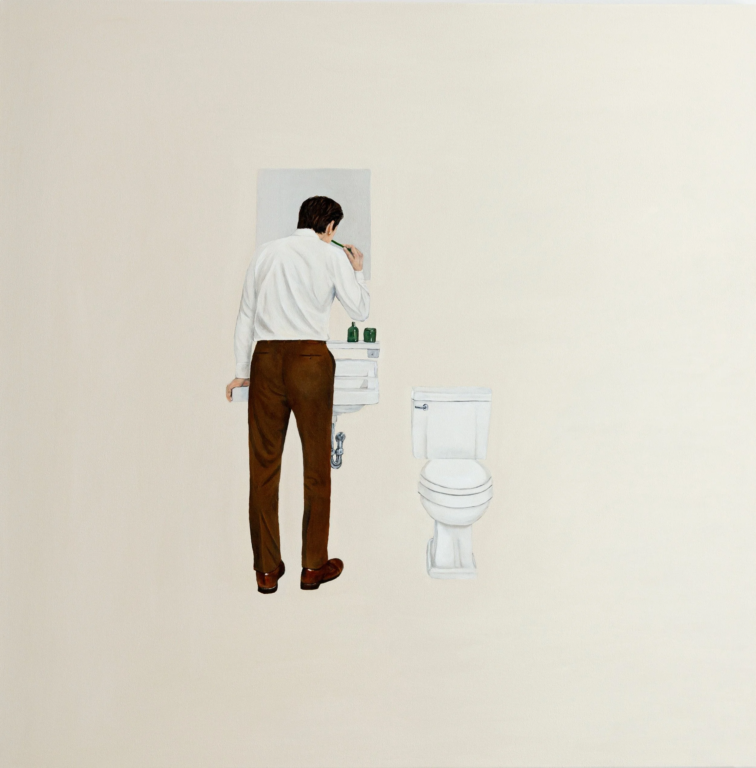 Another Day Another Dollar, Oil on Canvas, 40 x 40 in (101.6 x 101.6 cm)