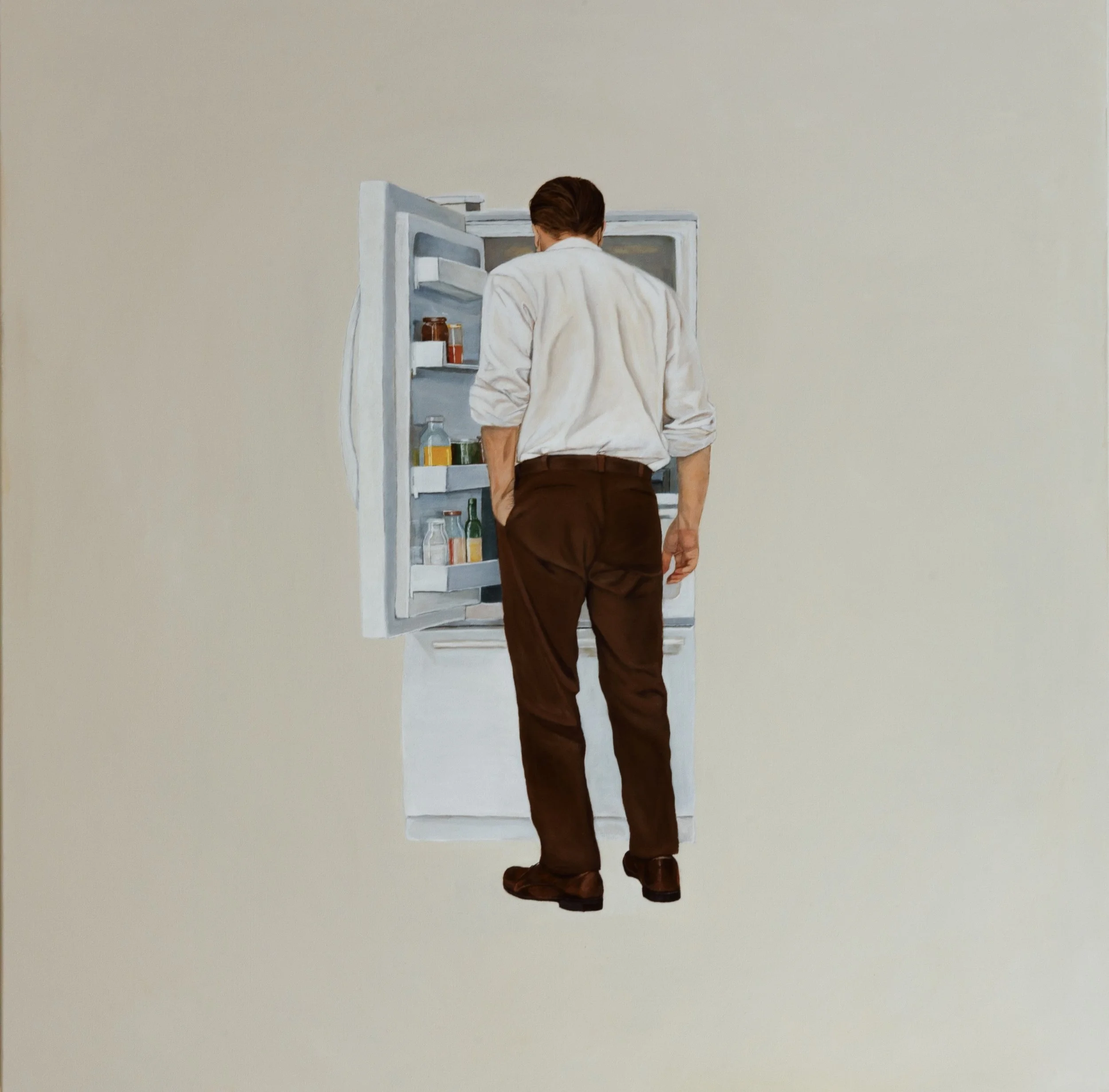 Slim Pickings, oil on canvas, 40x40in, 2025, Niamh Barry