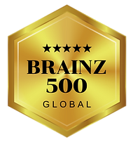 Gold badge with five stars, reading 'BRANNZ 500 GLOBAL'.