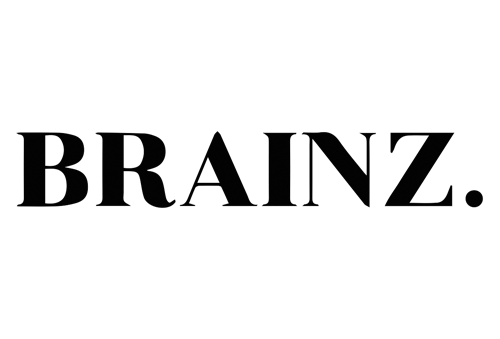 The word 'BRAINZ.' written in bold, black capital letters on a white background.