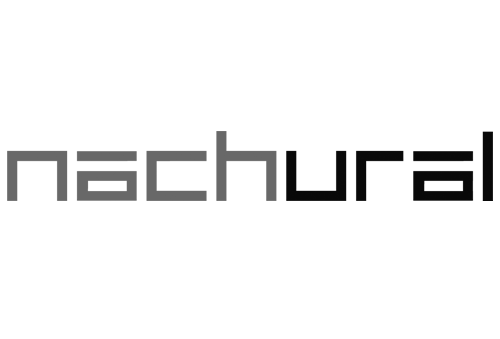 Black and gray text spelling 'nachural' on a white background, with the second half in bold.