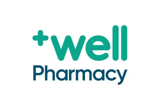 Well Pharmacy logo with a plus symbol and the words 'well' and 'Pharmacy'.