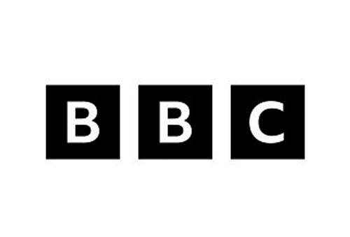BBC logo with black squares and white letters B, B, C