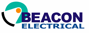 Beacon Electrical logo with a stylized abstract icon and the company name in blue and black text.