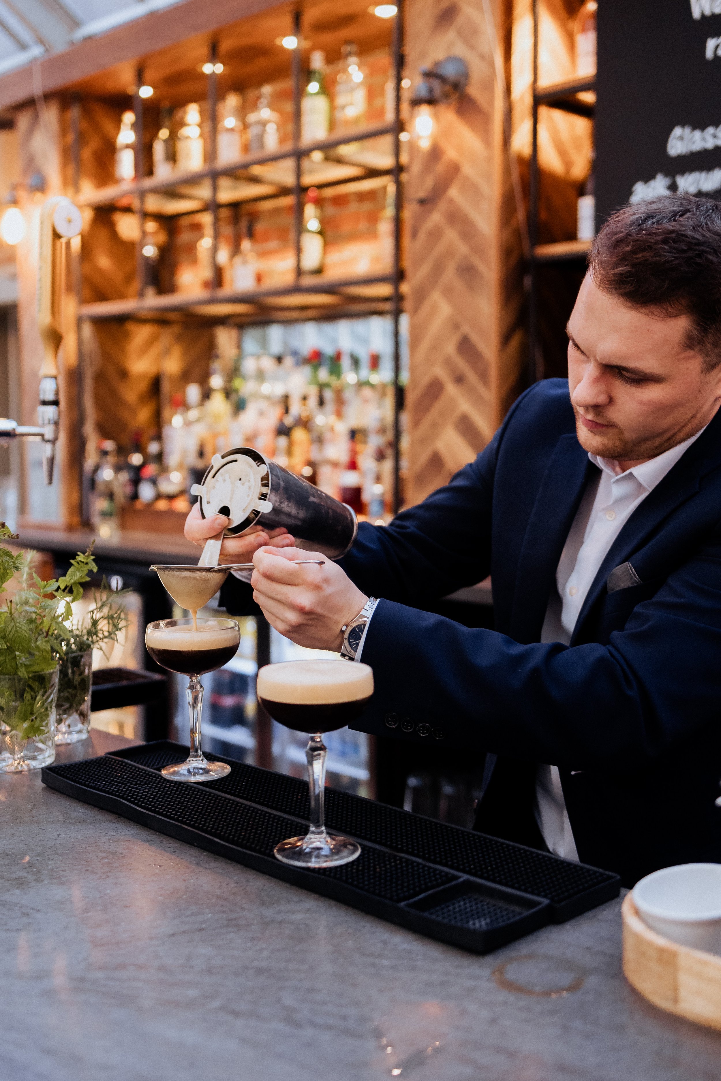 Restaurant photography for The Glass House restaurant in Wynyard, North East England