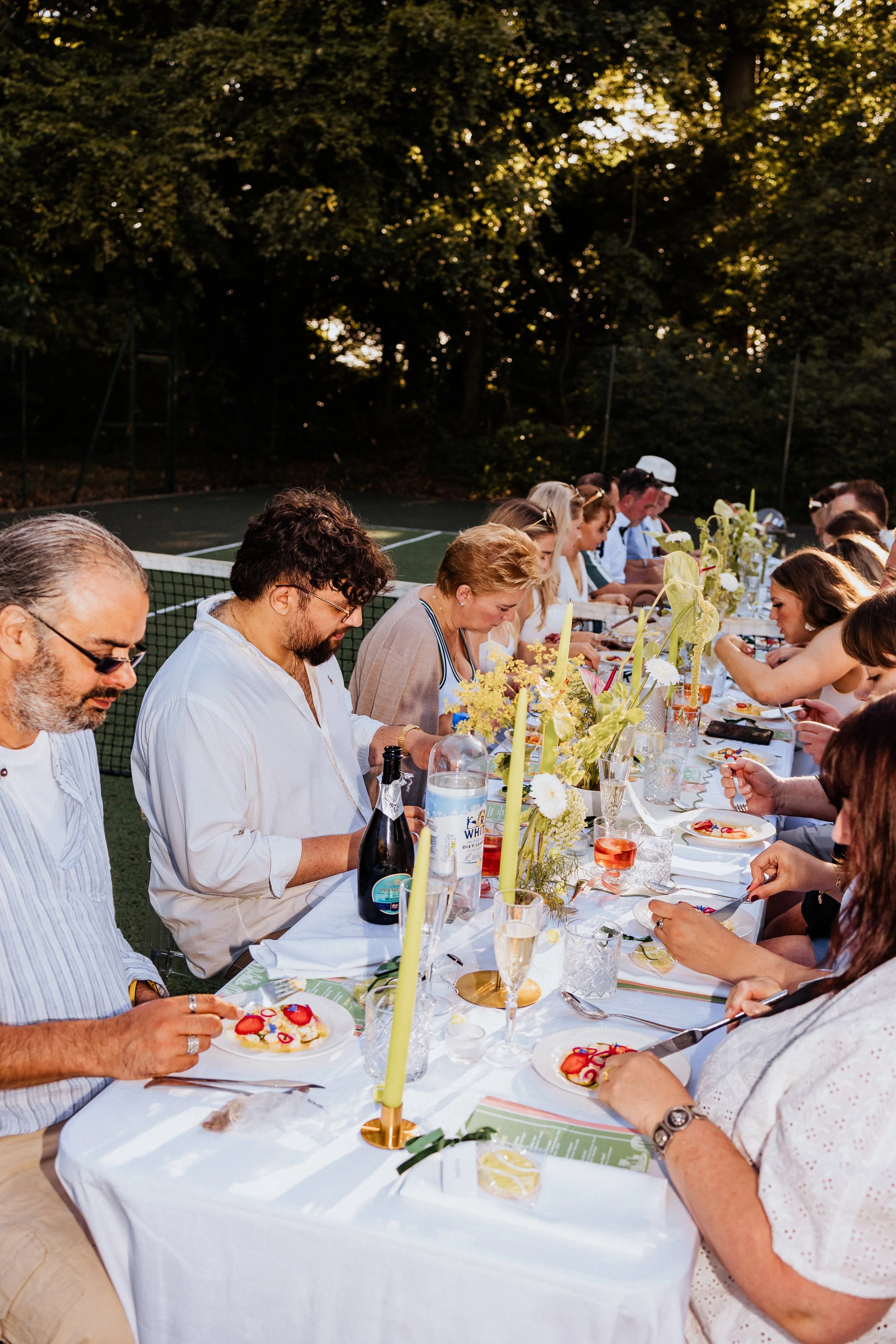 Lifestyle event photography of a dinner party for a business event near Newcastle