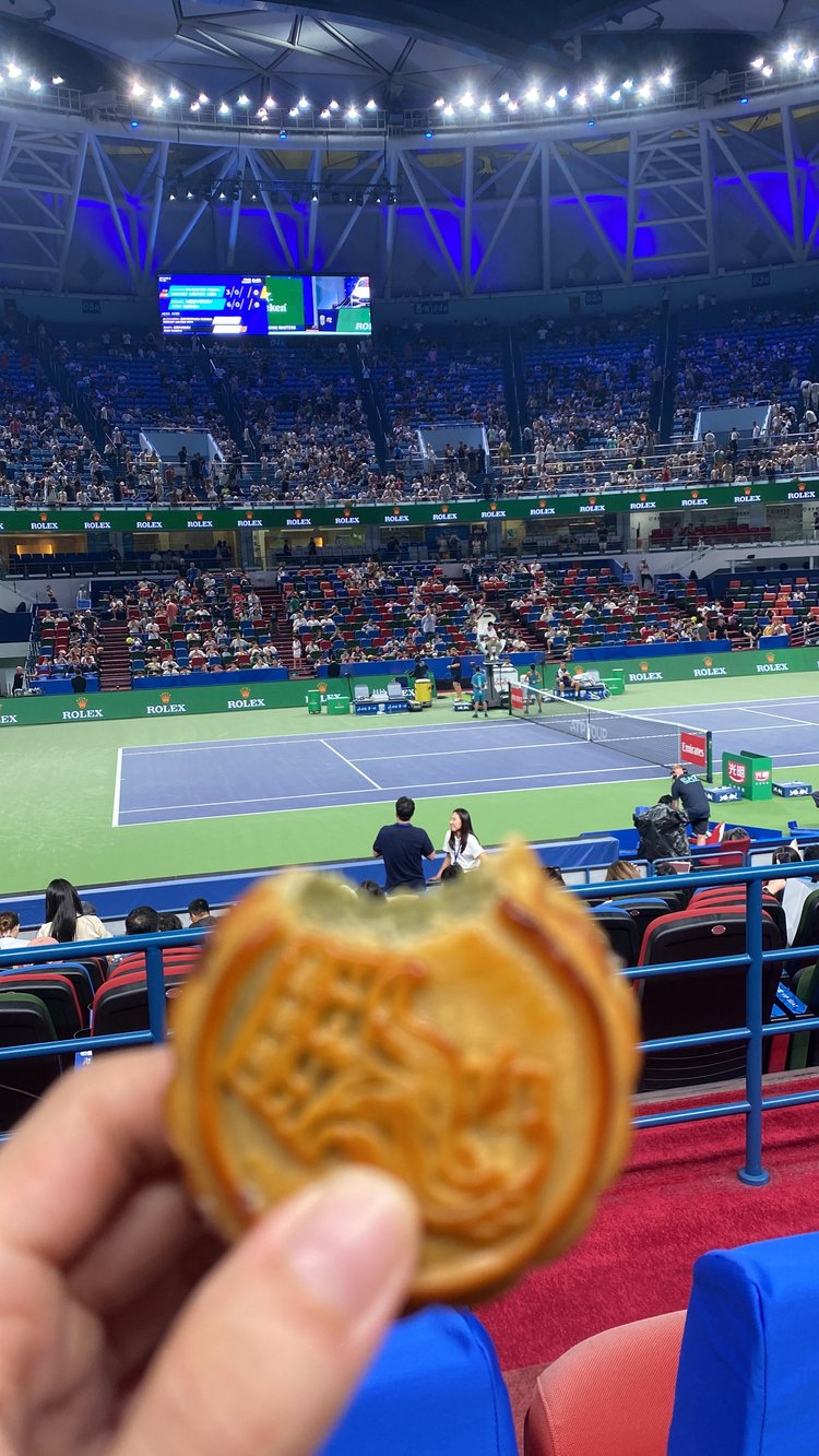 Watching a professional match from the stands
