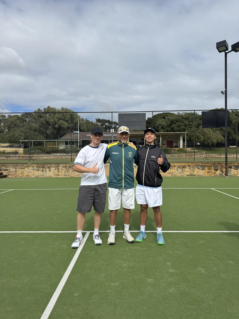 Players on a grass court in Perth