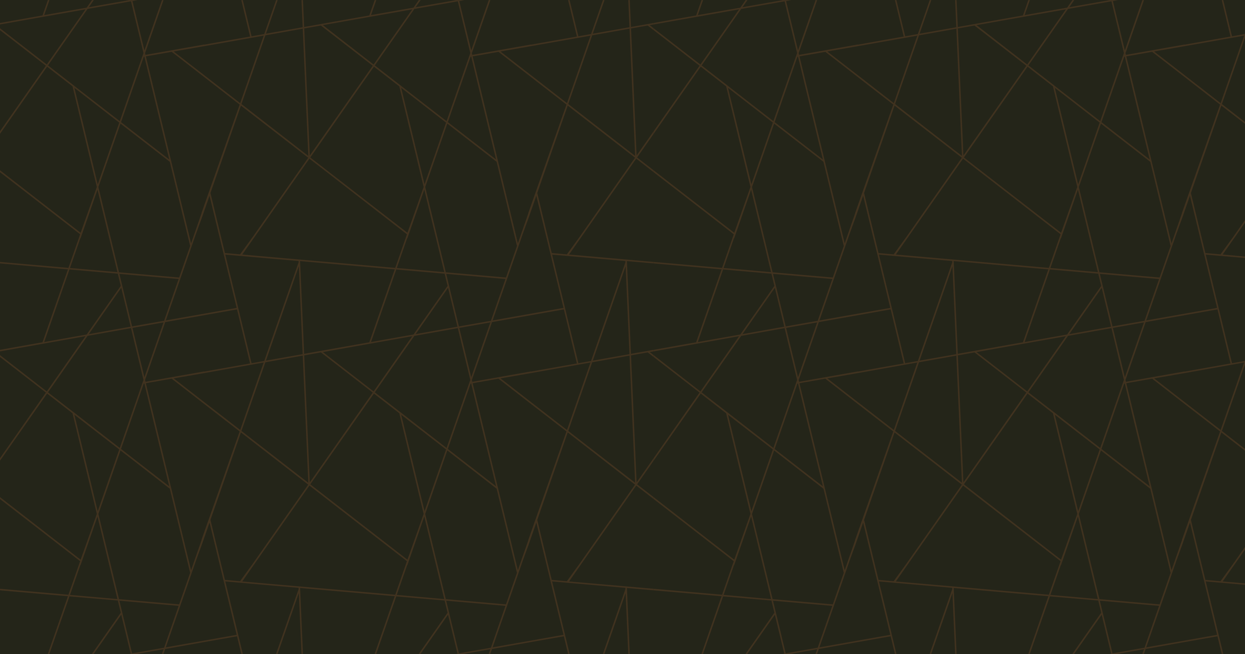 Dark background with geometric triangular patterns outlined in gold.