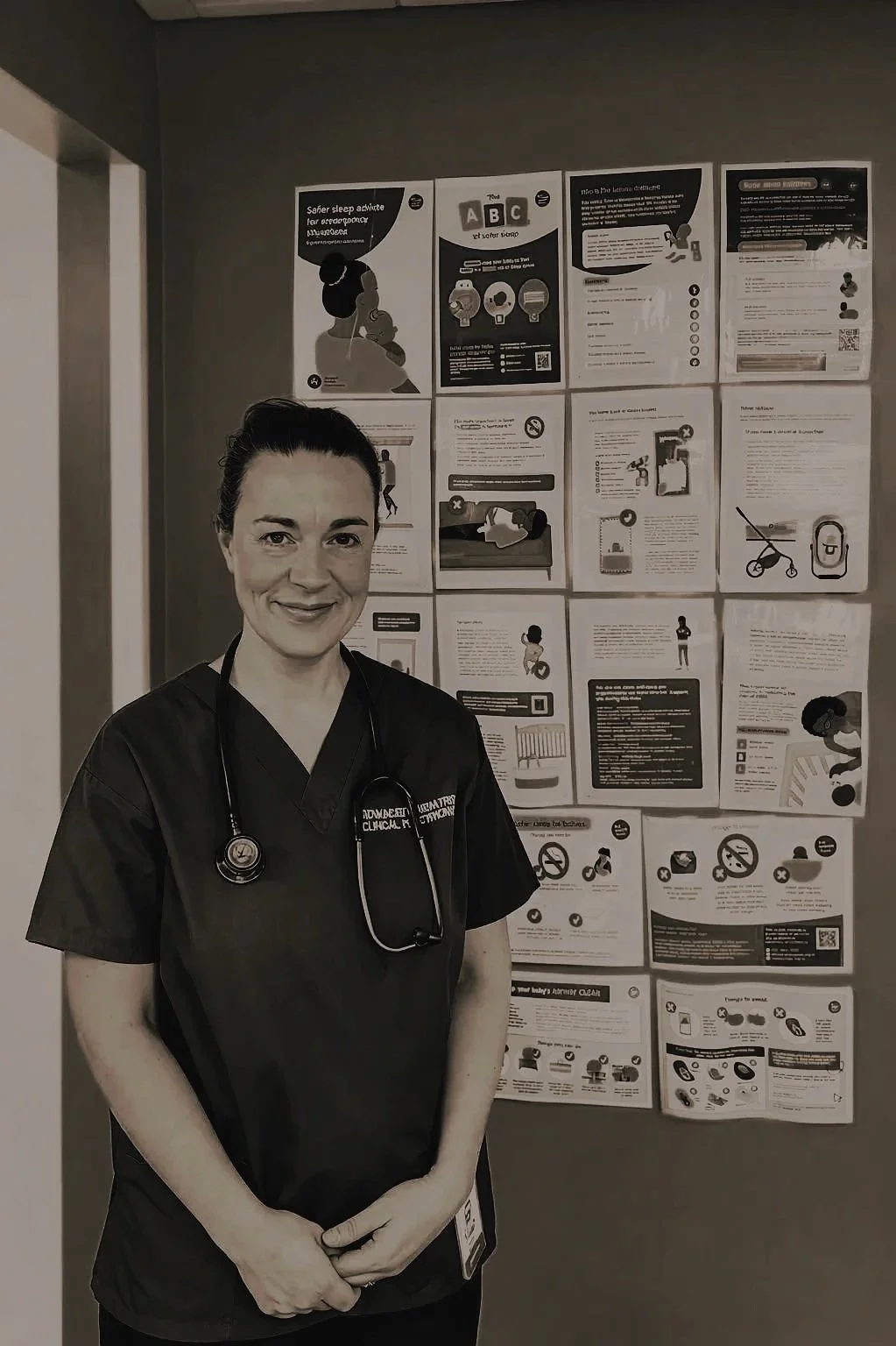Healthcare professional in scrubs with a stethoscope, reflecting clinical experience and trusted support.