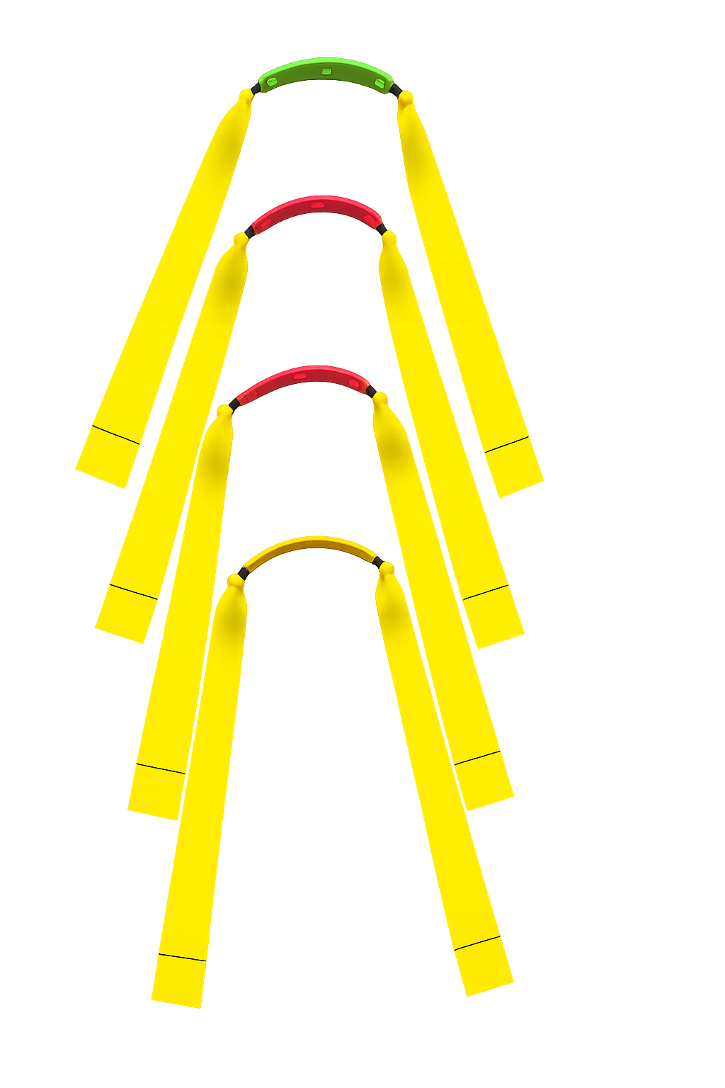 Snipersling Yellow 0.4mm – X4 bands 18‑12 Taper for 6-7mm steel