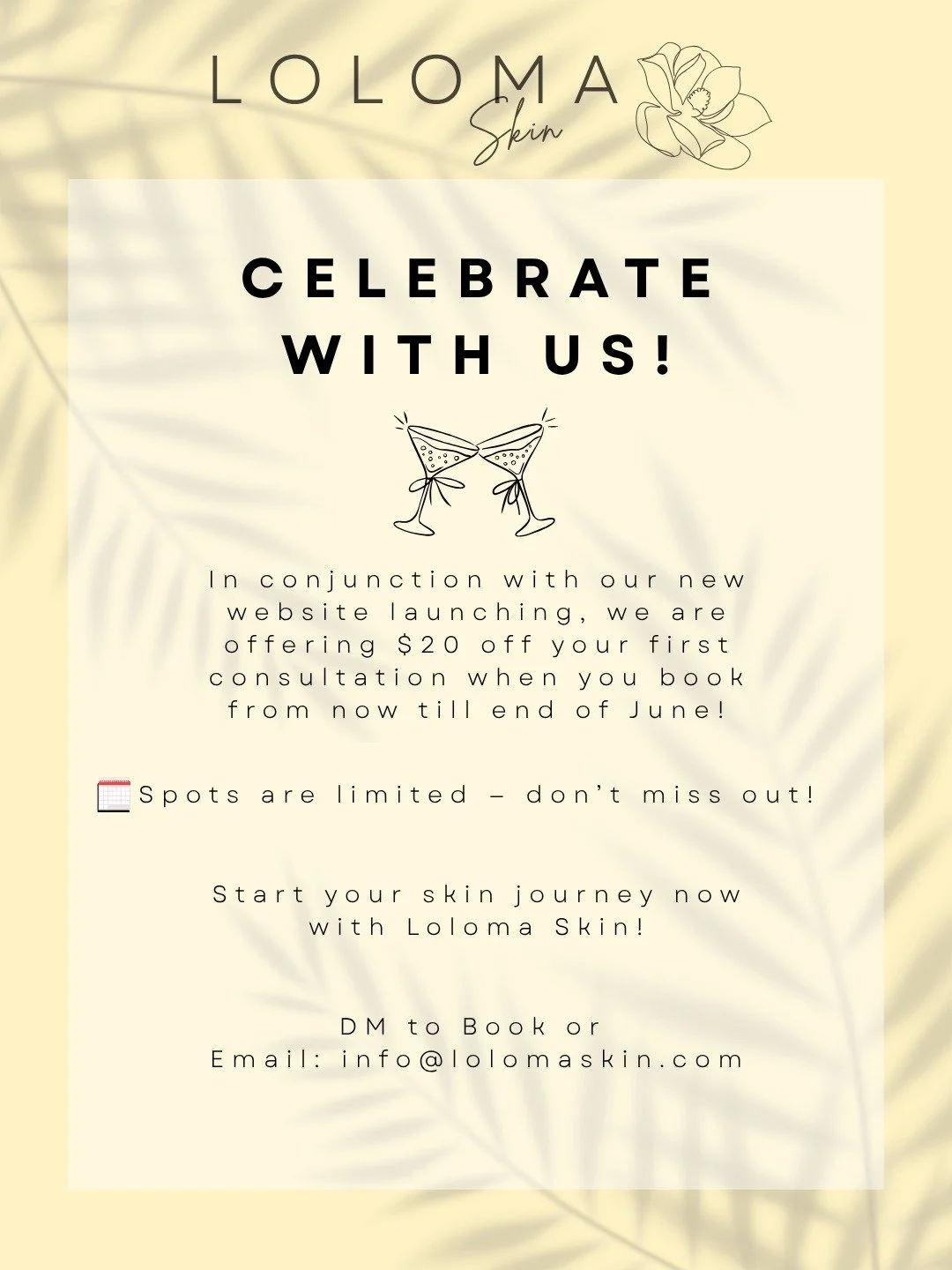 Available for a limited time only - Get your bookings in!