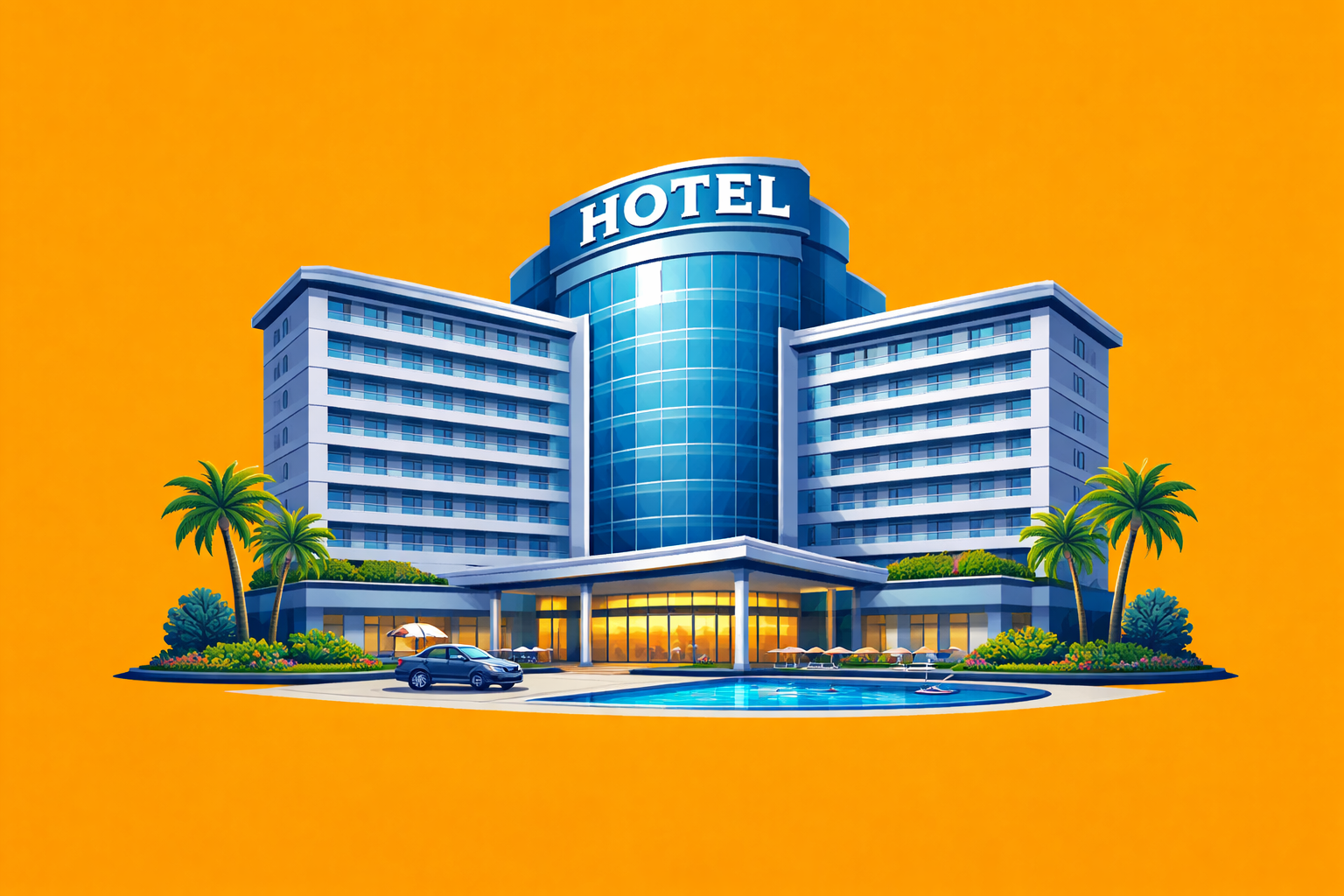 Aerial view of Marina Bay Sands hotel in Singapore, featuring three tall towers connected by a rooftop terrace with a pool, surrounded by modern architectural buildings and water bodies during sunset.