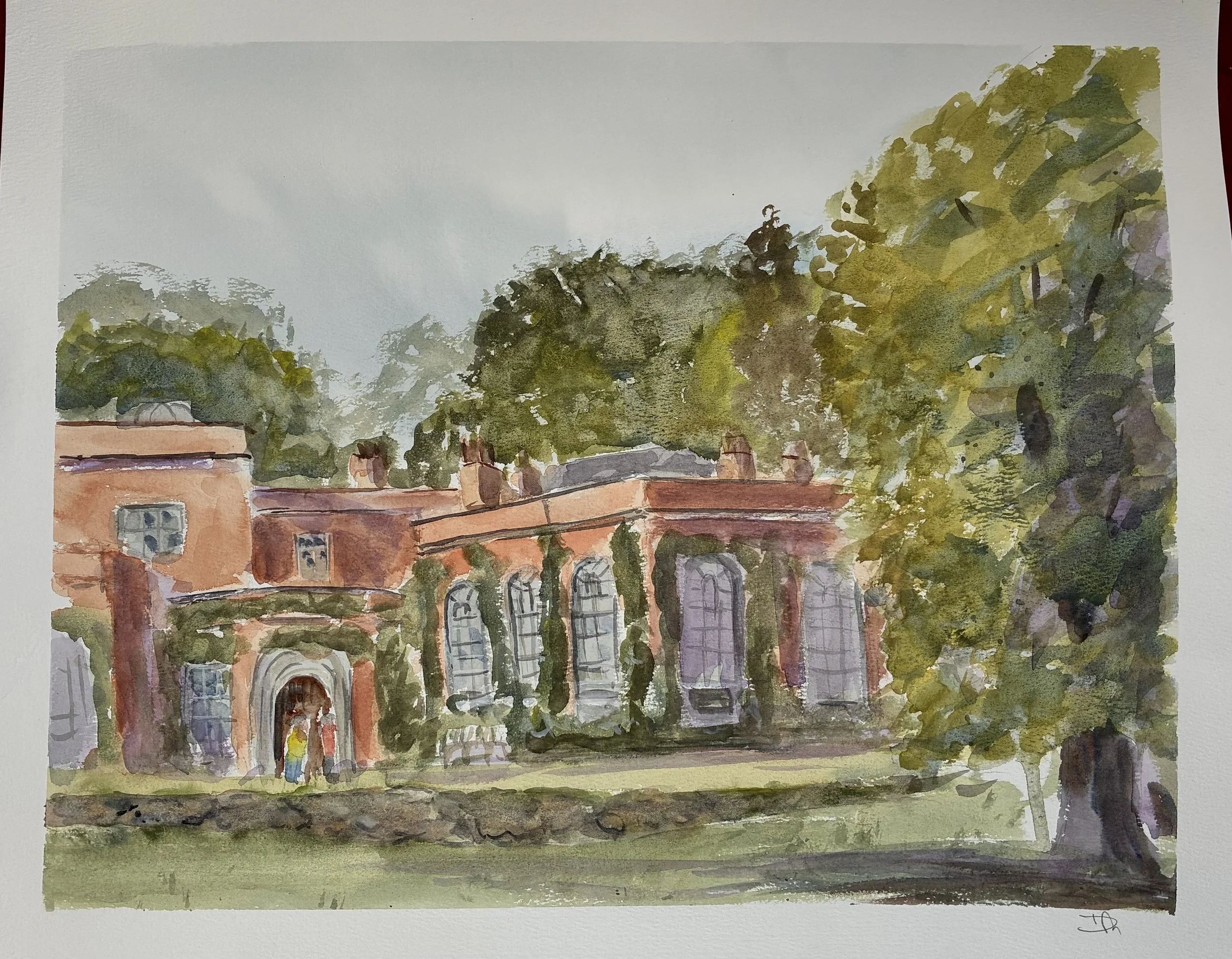 Painting at Killerton House, Devon.