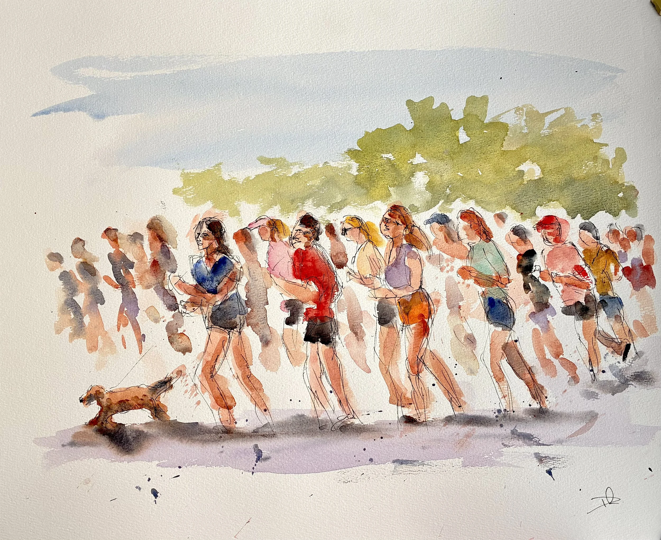 Sketching at Park Run Poole
