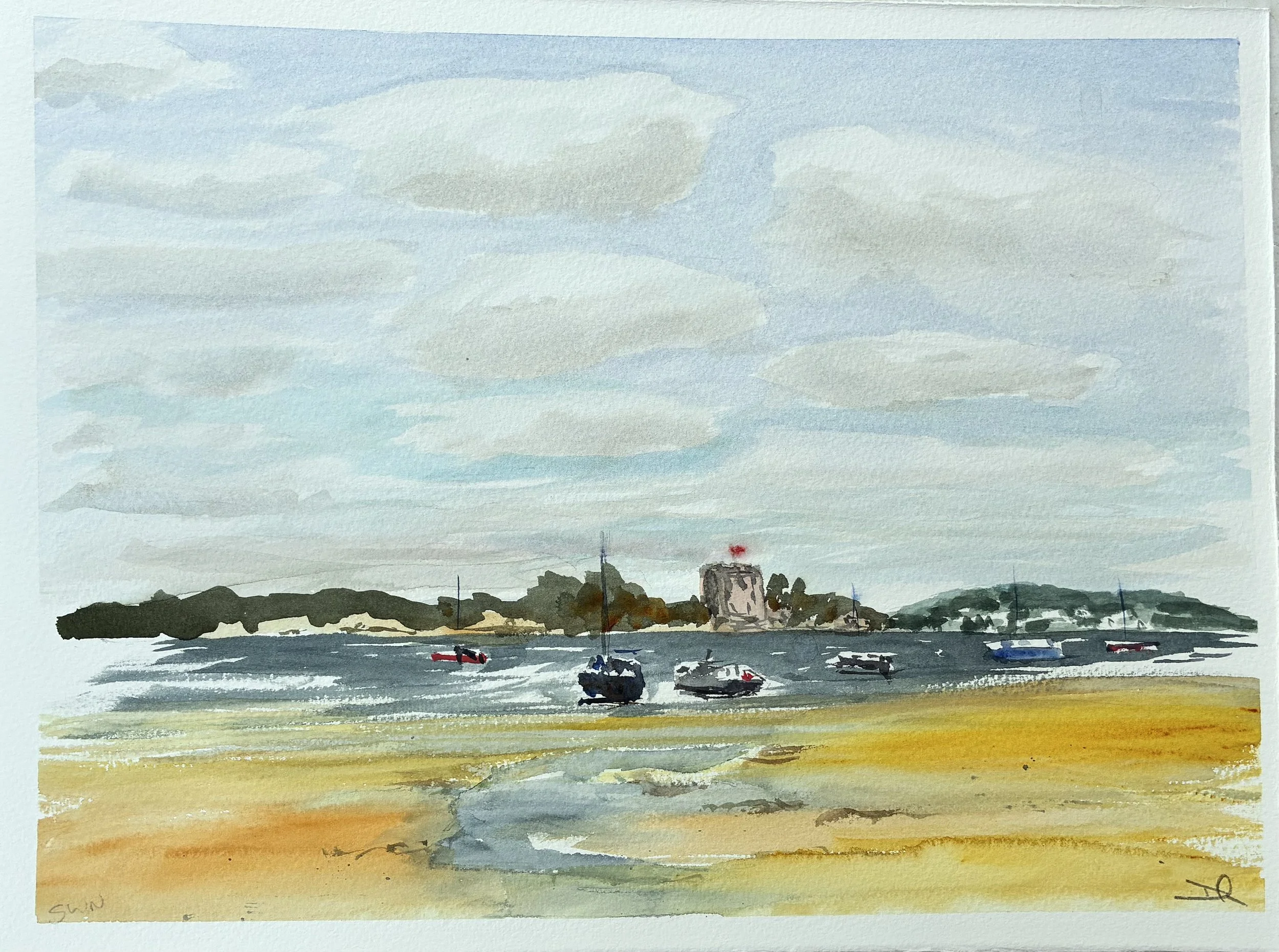 Painting at Bramblebush Bay