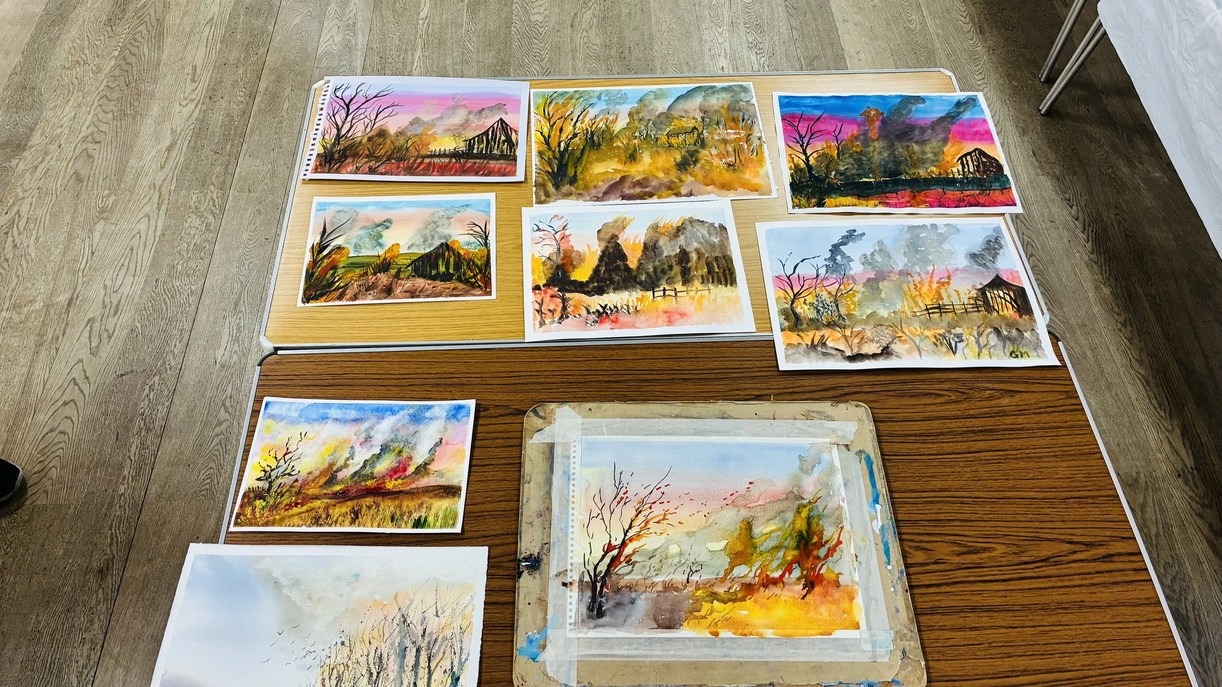 Wildfire paintings