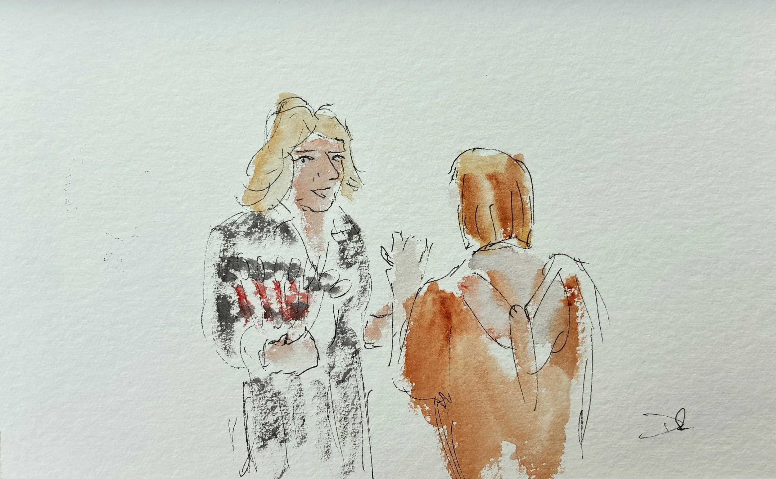Queen Camilla  talking to Elspeth McBrain CEO of the Lighthouse, Poole