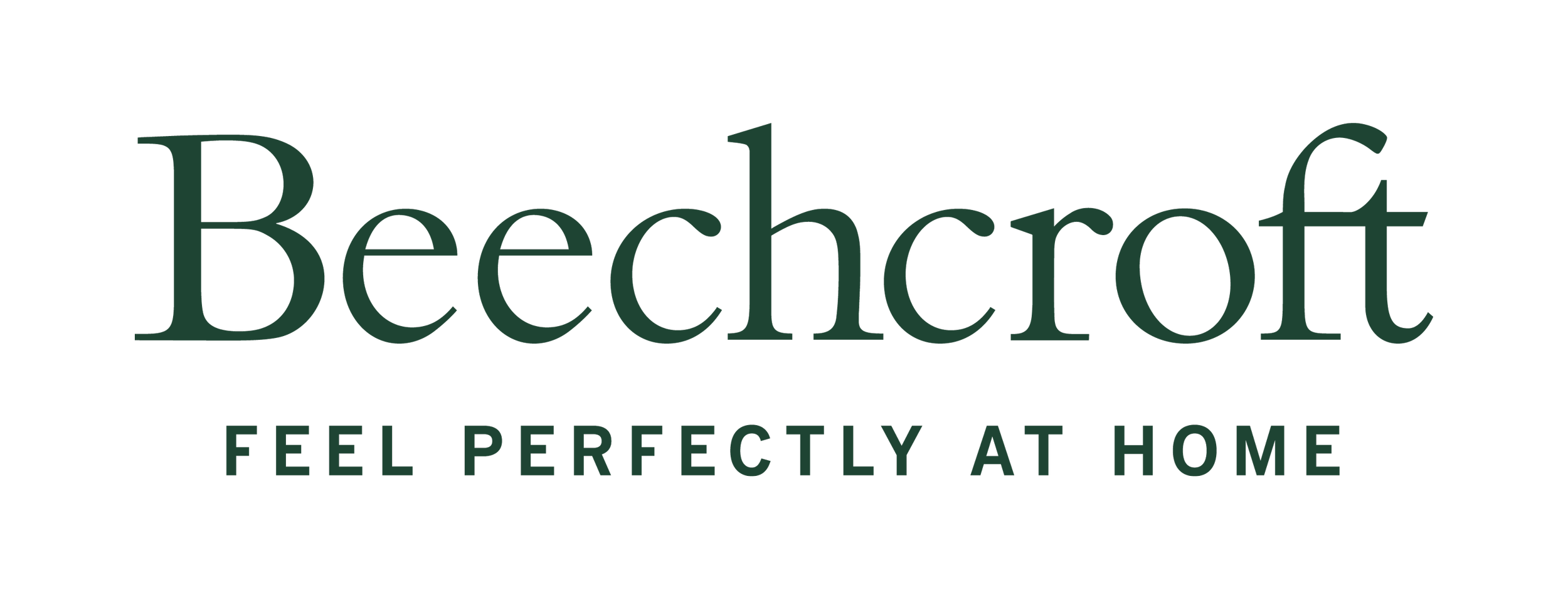 Beechcroft logo with the tagline "Feel perfectly at home" in green text.