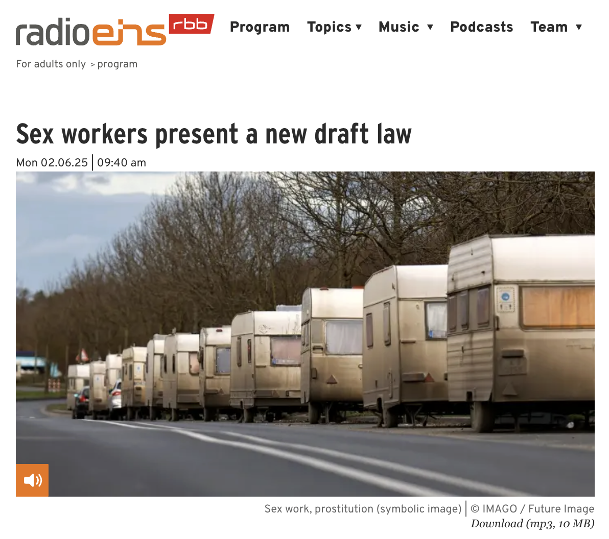 FEATURED ON RADIO EINS RBB