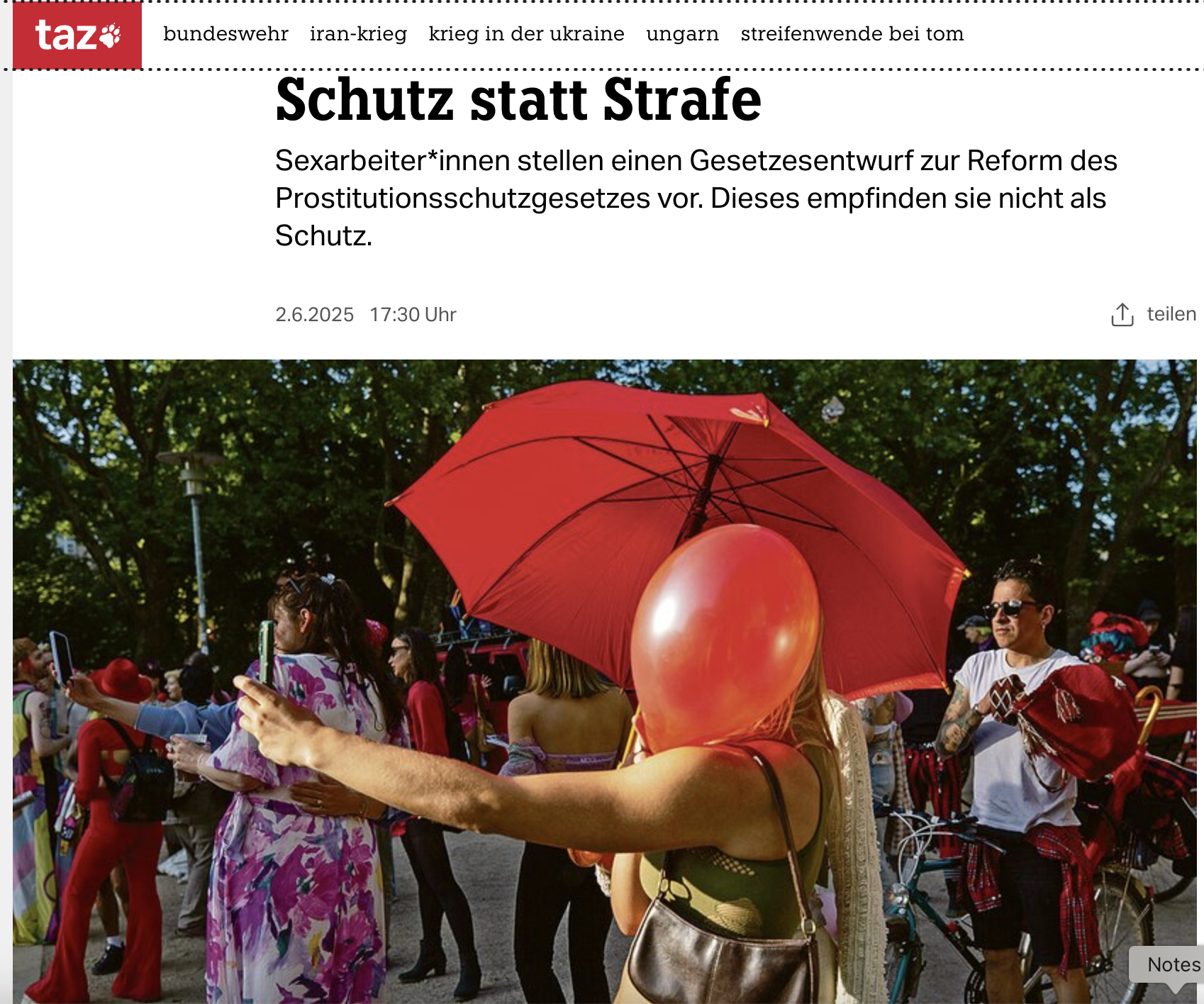 Internationaler Hurentag: Schutz statt Strafe