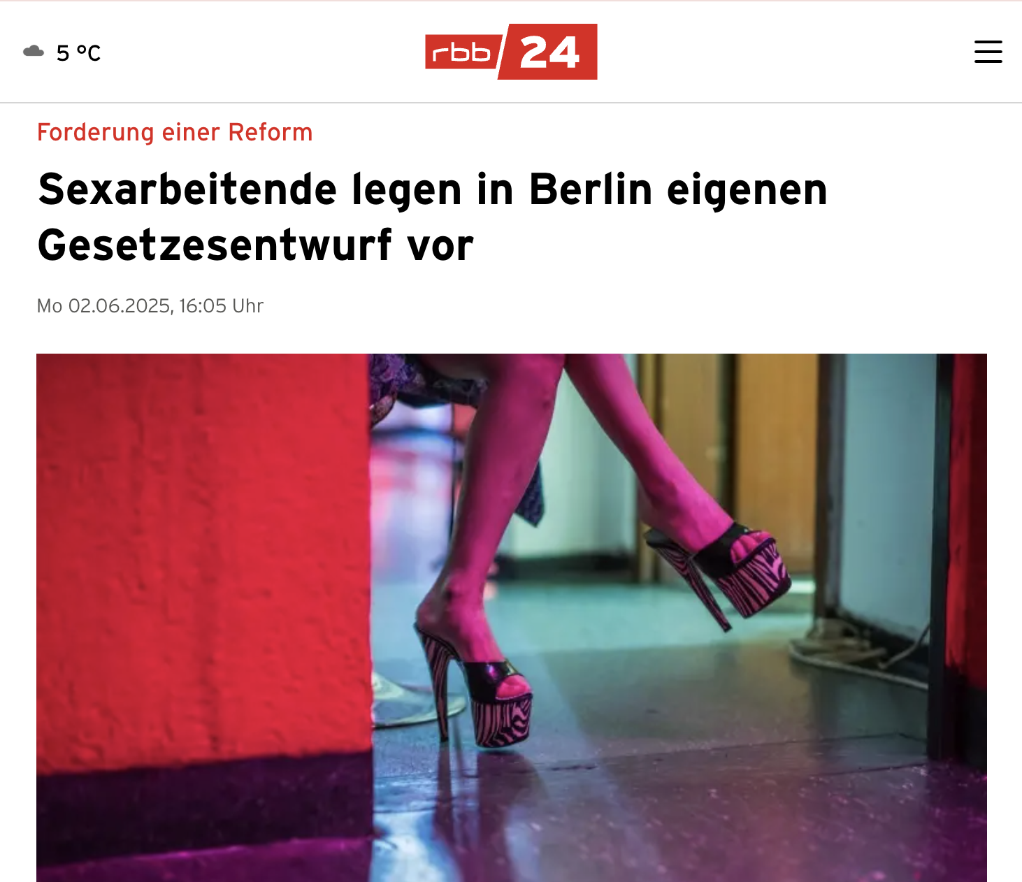 Sexarbeitende legen in Berlin eigenen Gesetzesentwurf vor
