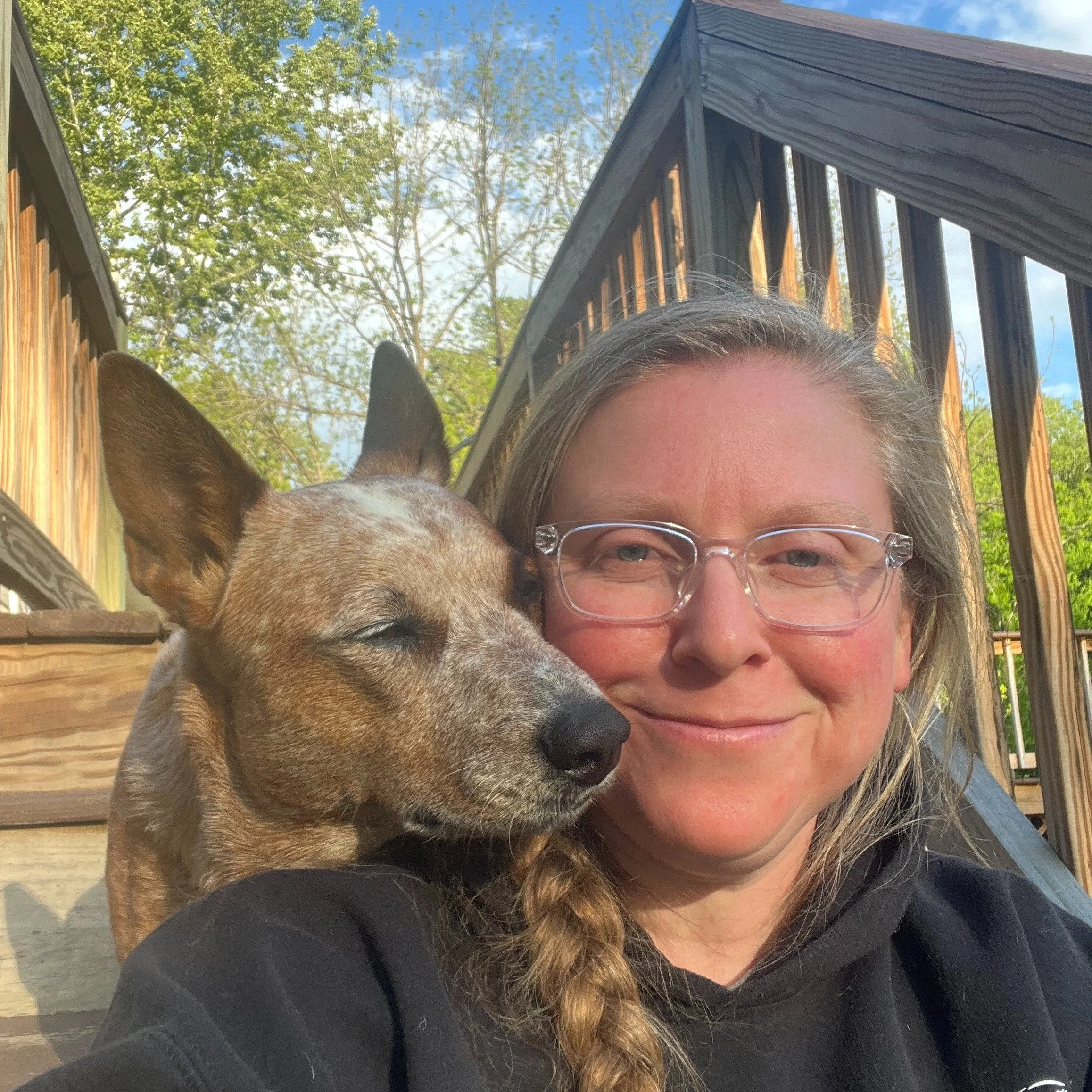 What Luna taught me about my own freeze response

There was a period when Luna and I both dreaded our walks.

She'd lunge. I'd brace. We'd come home more wound up than when we left.

I kept looking for the right training technique. What I actually ne