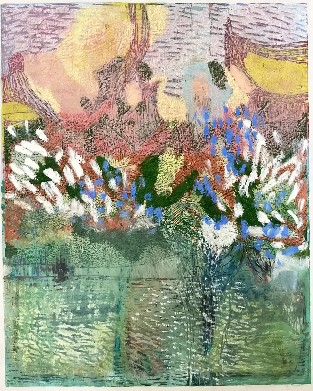 Peinture gravure, huile et encres