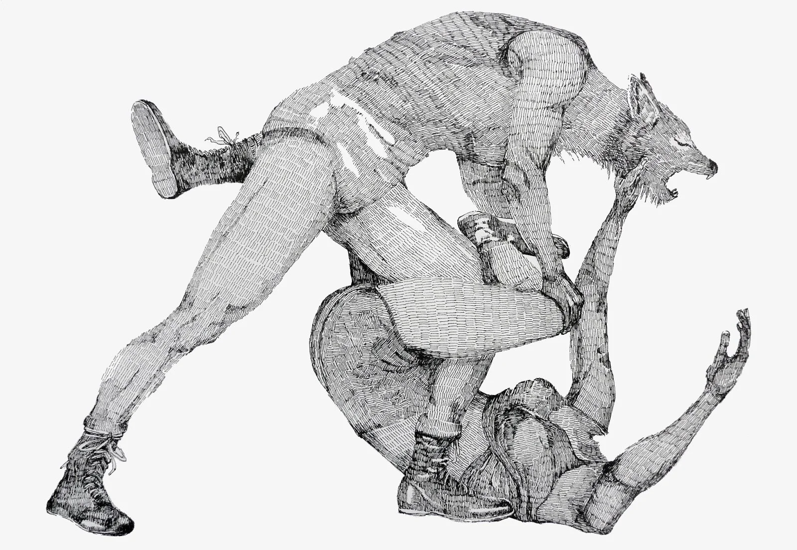 Dessin femmes au combat