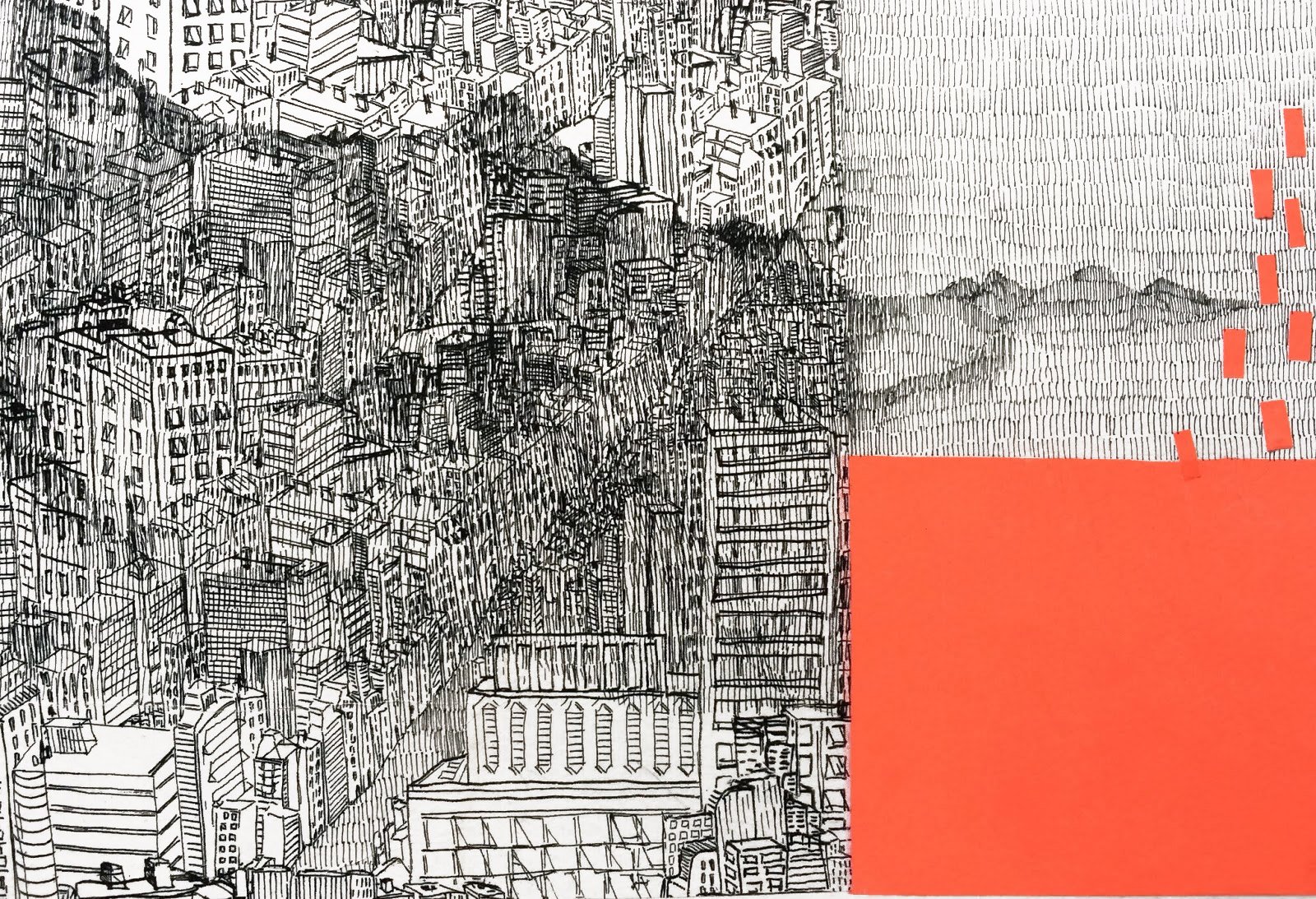 Dessin au rotring et encre