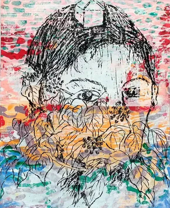 Série Humains en quête, 50 × 41 cm, 2024