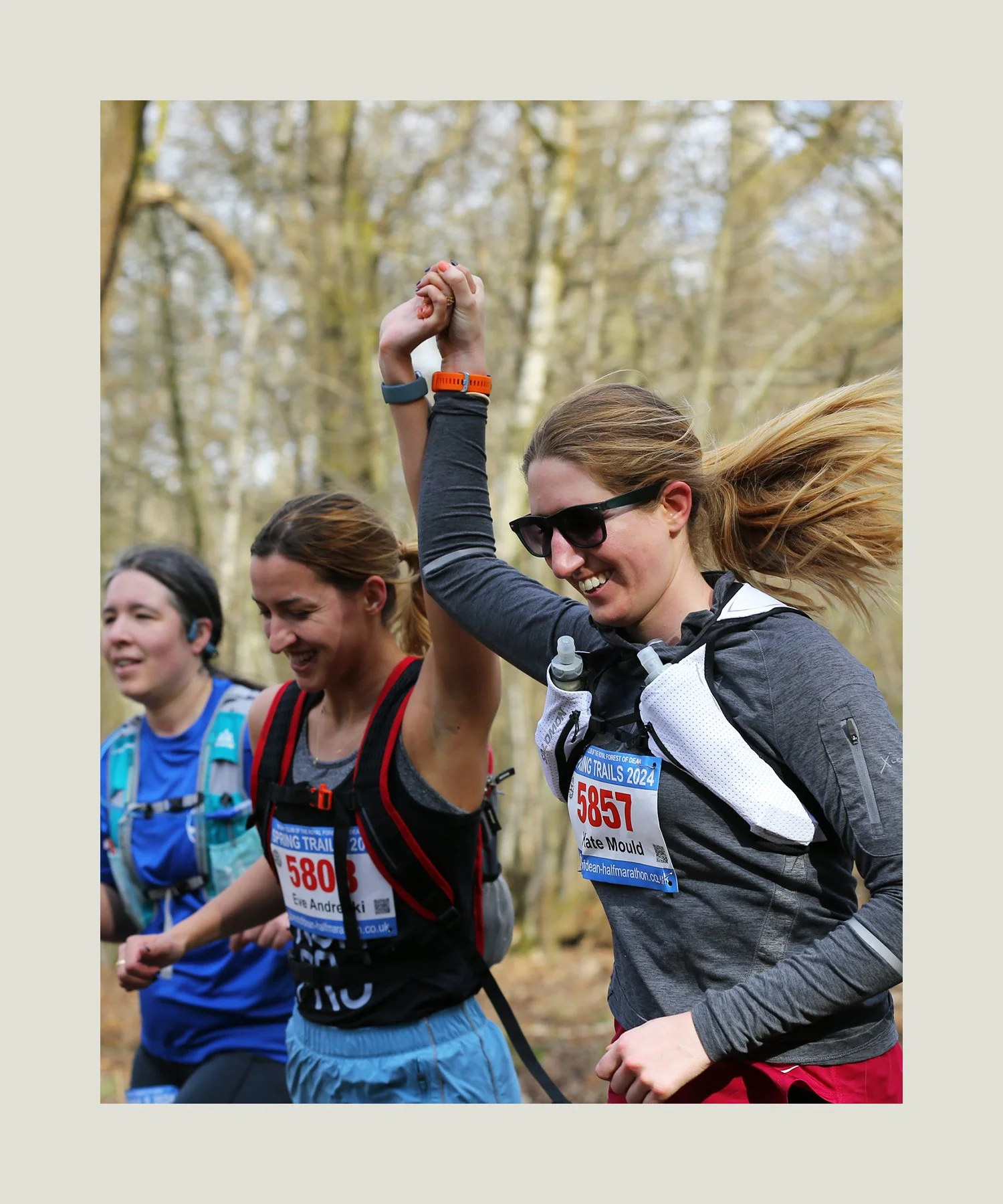 two very happy competitors in the forest of dean half marathon