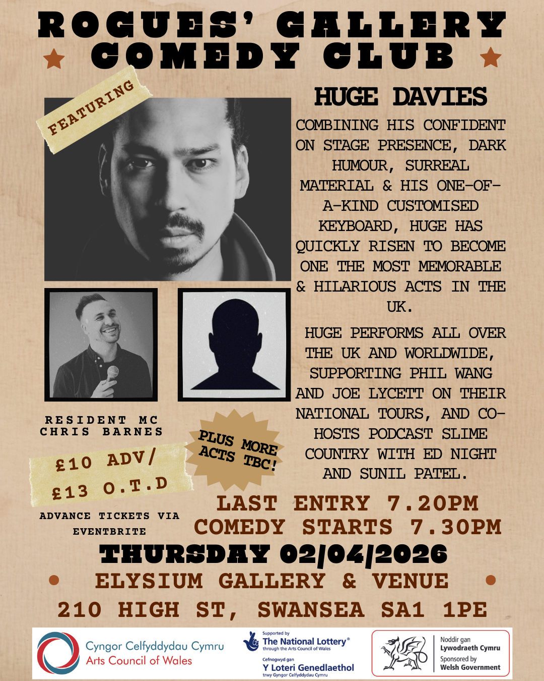 Rogues' Gallery Comedy Club: Huge Davies