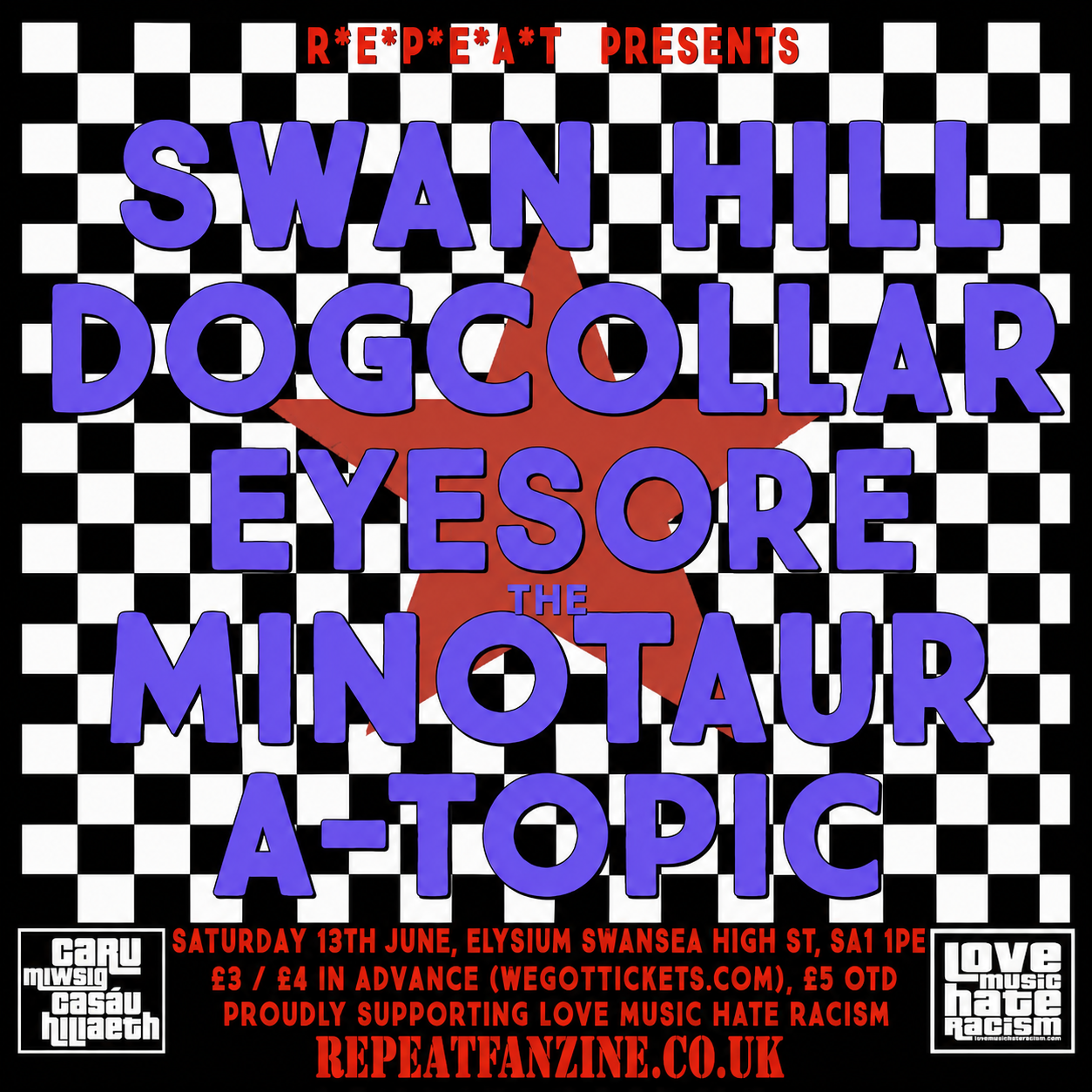 Swan Hill + Dog Collar + Eyesore the Minotaur + A-Topic