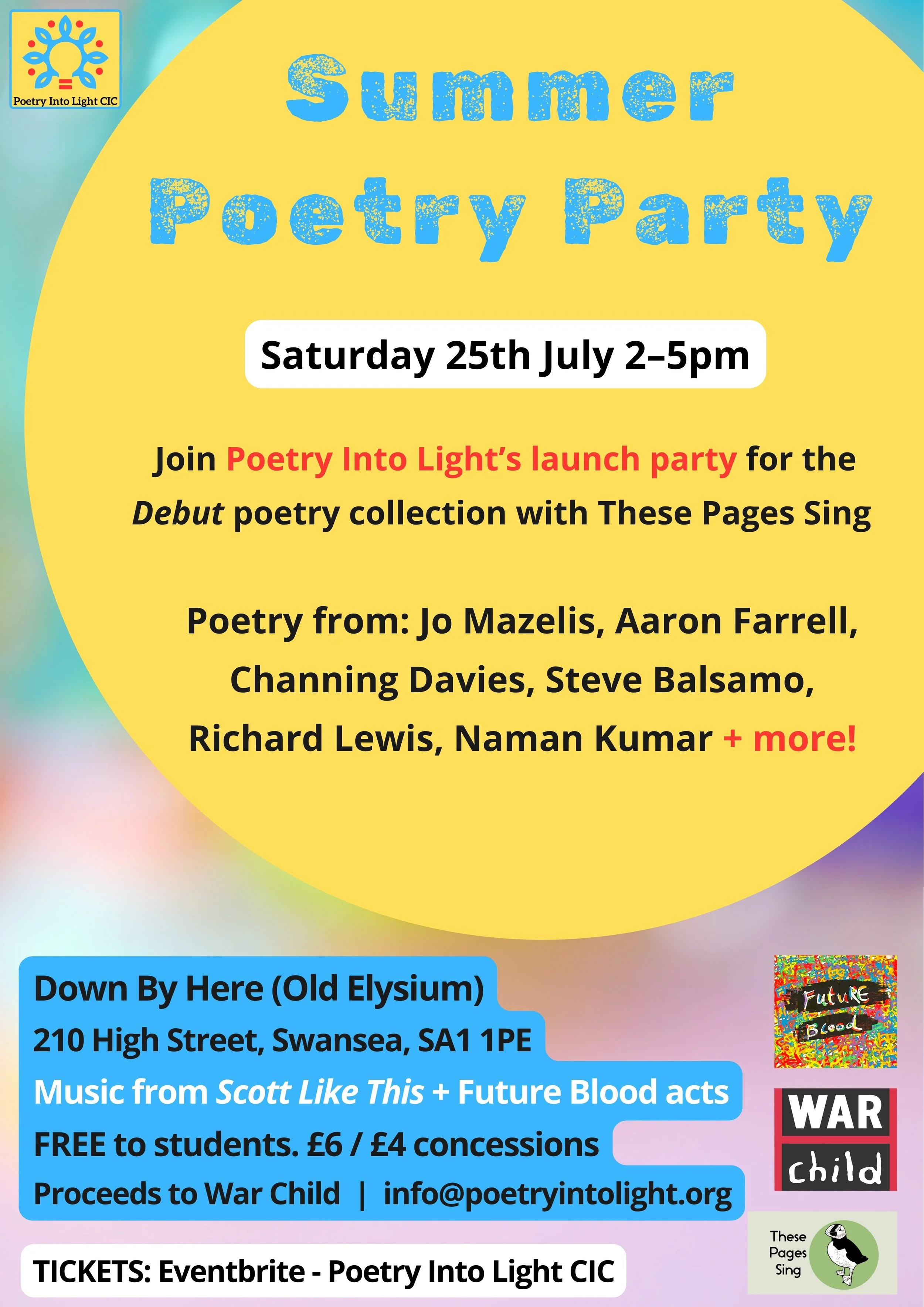 Summer Poetry Party w/Poetry Into Light