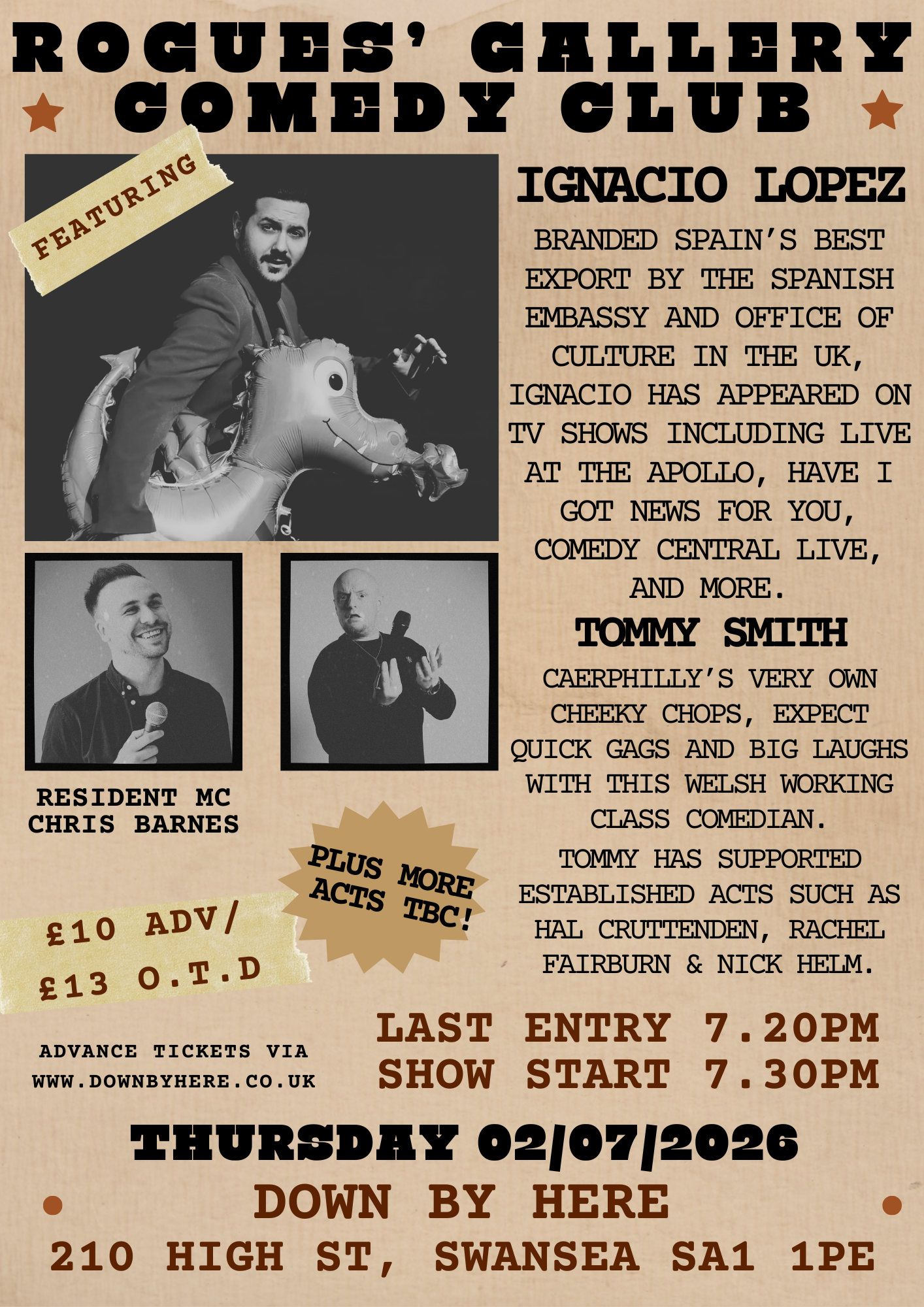 Rogues' Gallery Comedy Club: Ignacio Lopez + Tommy Smith