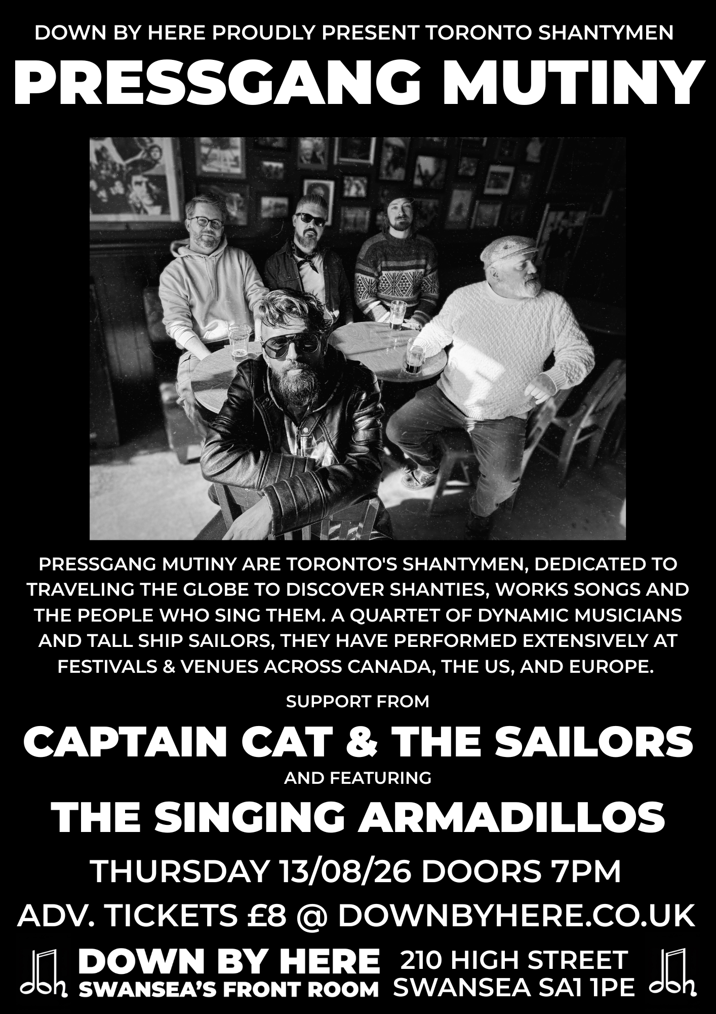 Pressgang Mutiny + Captain Cat & The Sailors + The Singing Armadillos
