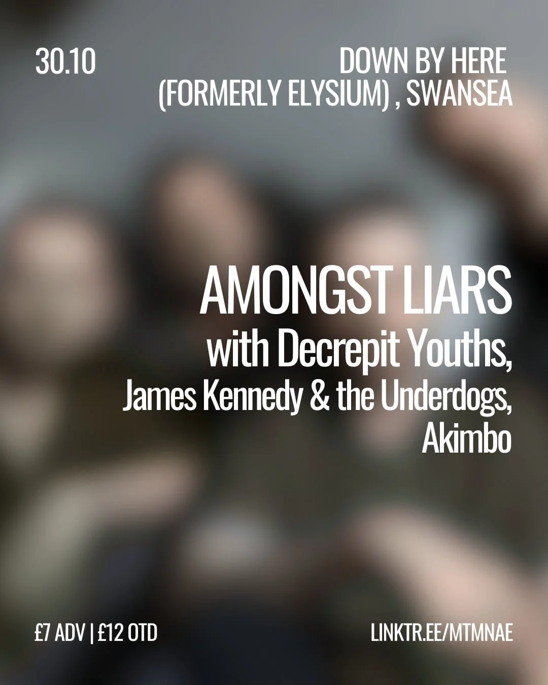MTMNAE Present: Amongst Liars + James Kennedy &amp; The Underdogs + Decrepit Youths + Akimbo