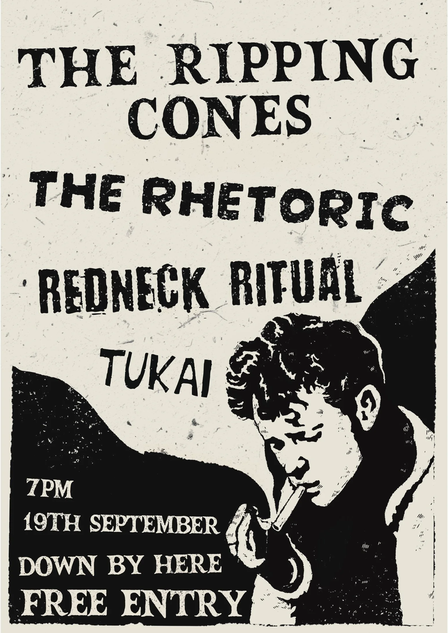 The Ripping Cones + The Rhetoric + Redneck Ritual + Tukai