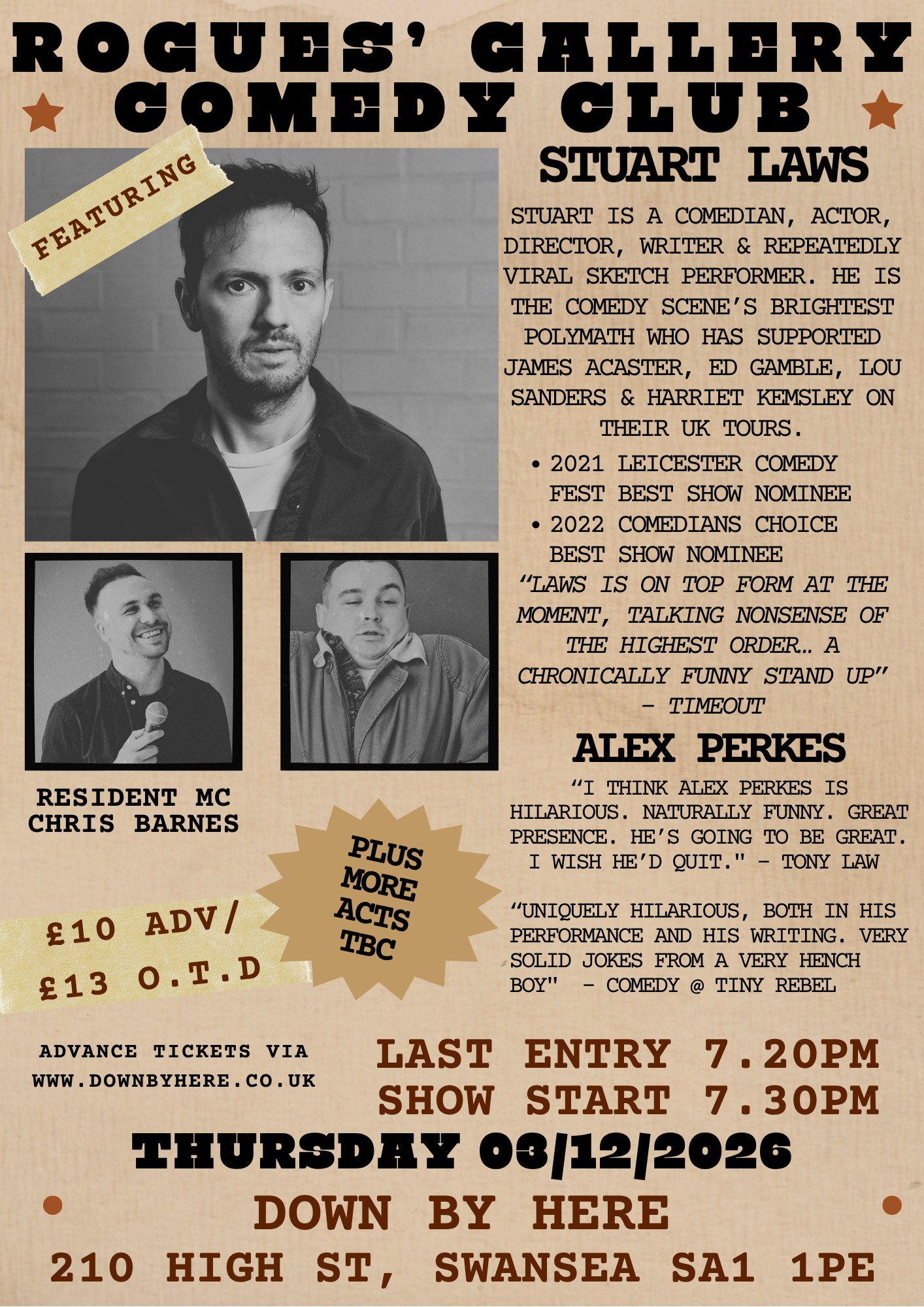 Rogues' Gallery Comedy Club: Stuart Laws + Alex Perkes